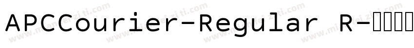APCCourier-Regular R字体转换